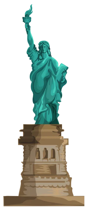 Iconic Statue of Liberty Clipart: A Symbolic Representation of Freedom and Hope