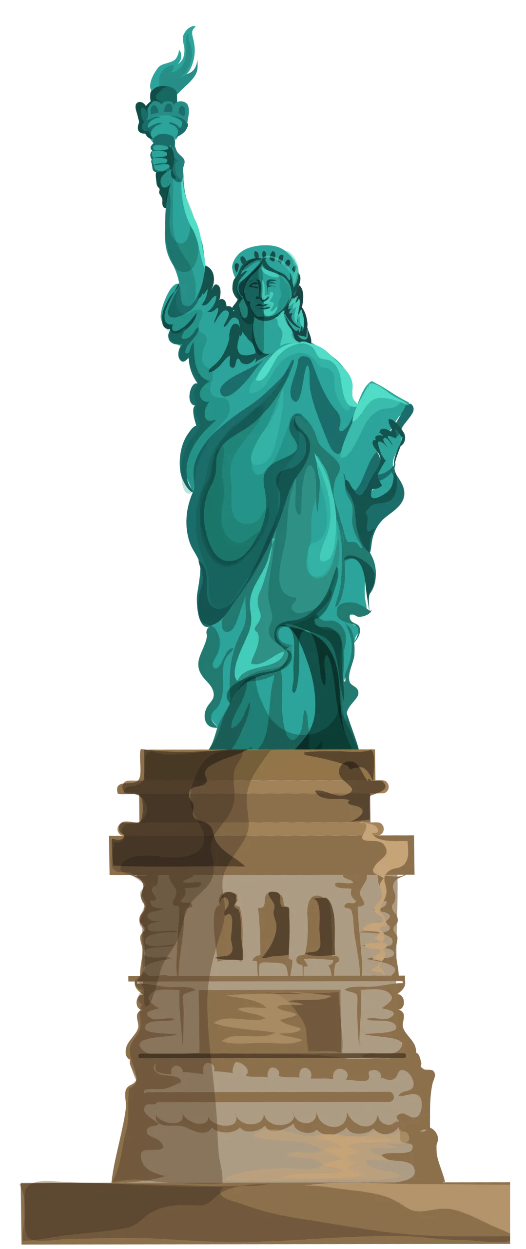 Iconic Statue of Liberty Clipart: A Symbolic Representation of Freedom and Hope
