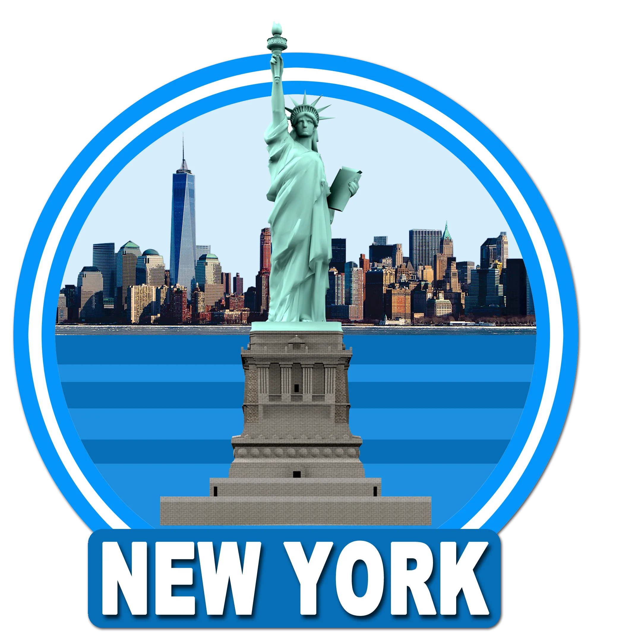 Iconic Statue of Liberty Clipart Emblematic of New York City's Majestic Skyline