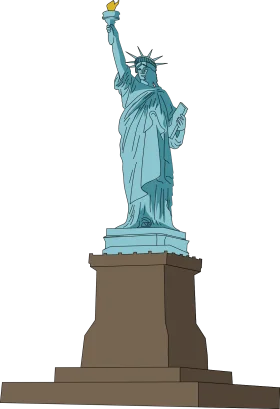 Iconic Statue of Liberty Clipart - Symbol of Freedom and Democracy
