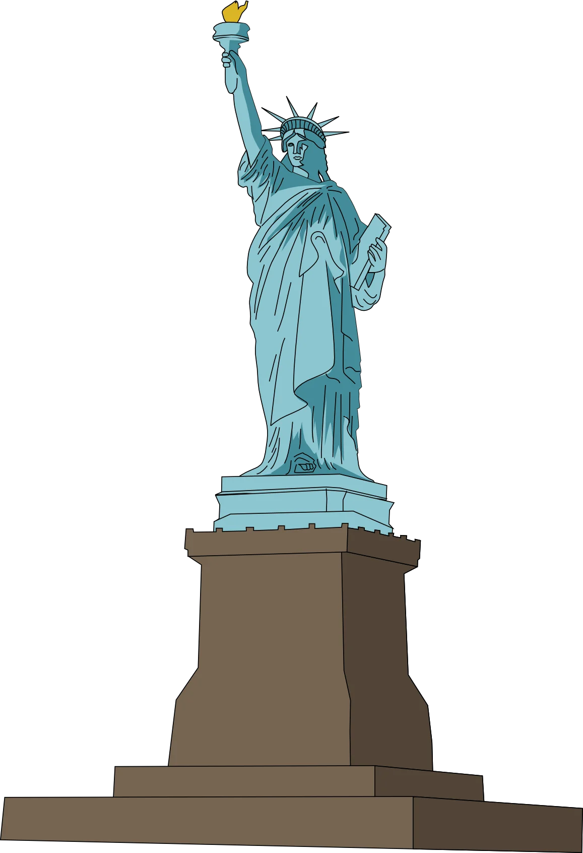 Iconic Statue of Liberty Clipart - Symbol of Freedom and Democracy