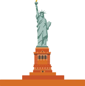 Iconic Statue of Liberty Clipart: Symbolic Landmark of Freedom and Democracy