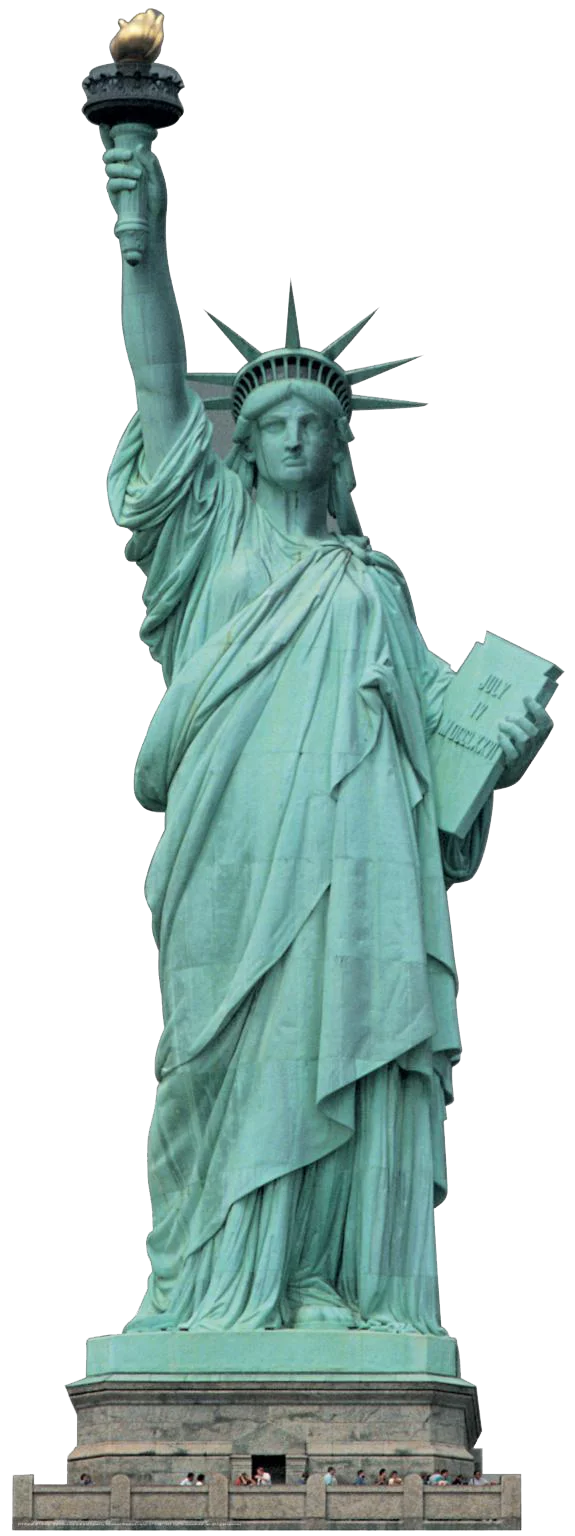 Majestic Statue of Liberty Clipart - Iconic Symbol of Freedom and Democracy