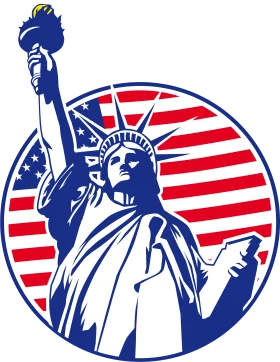 Patriotic Statue of Liberty Iconic American Freedom Clipart Design