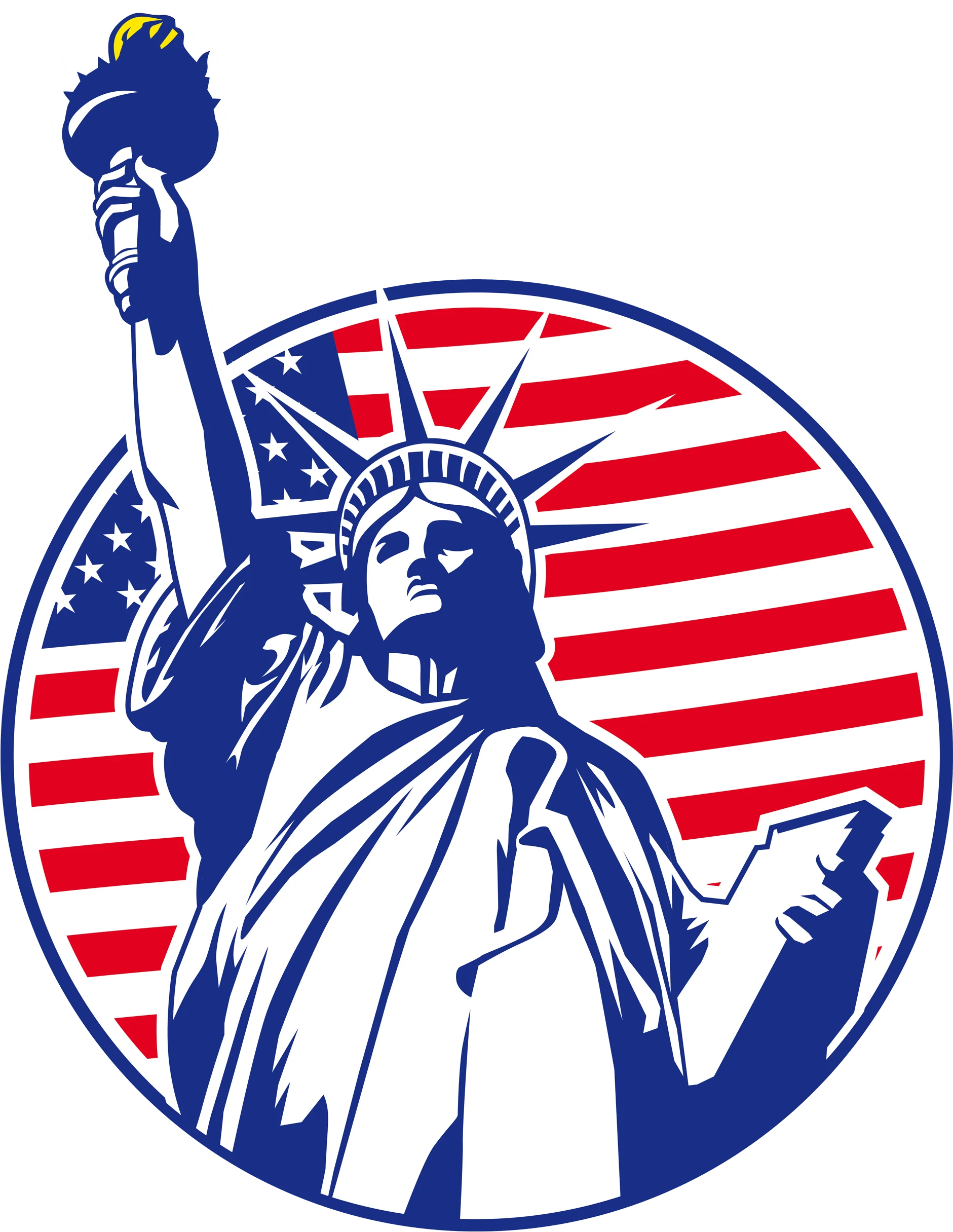 Patriotic Statue of Liberty Iconic American Freedom Clipart Design