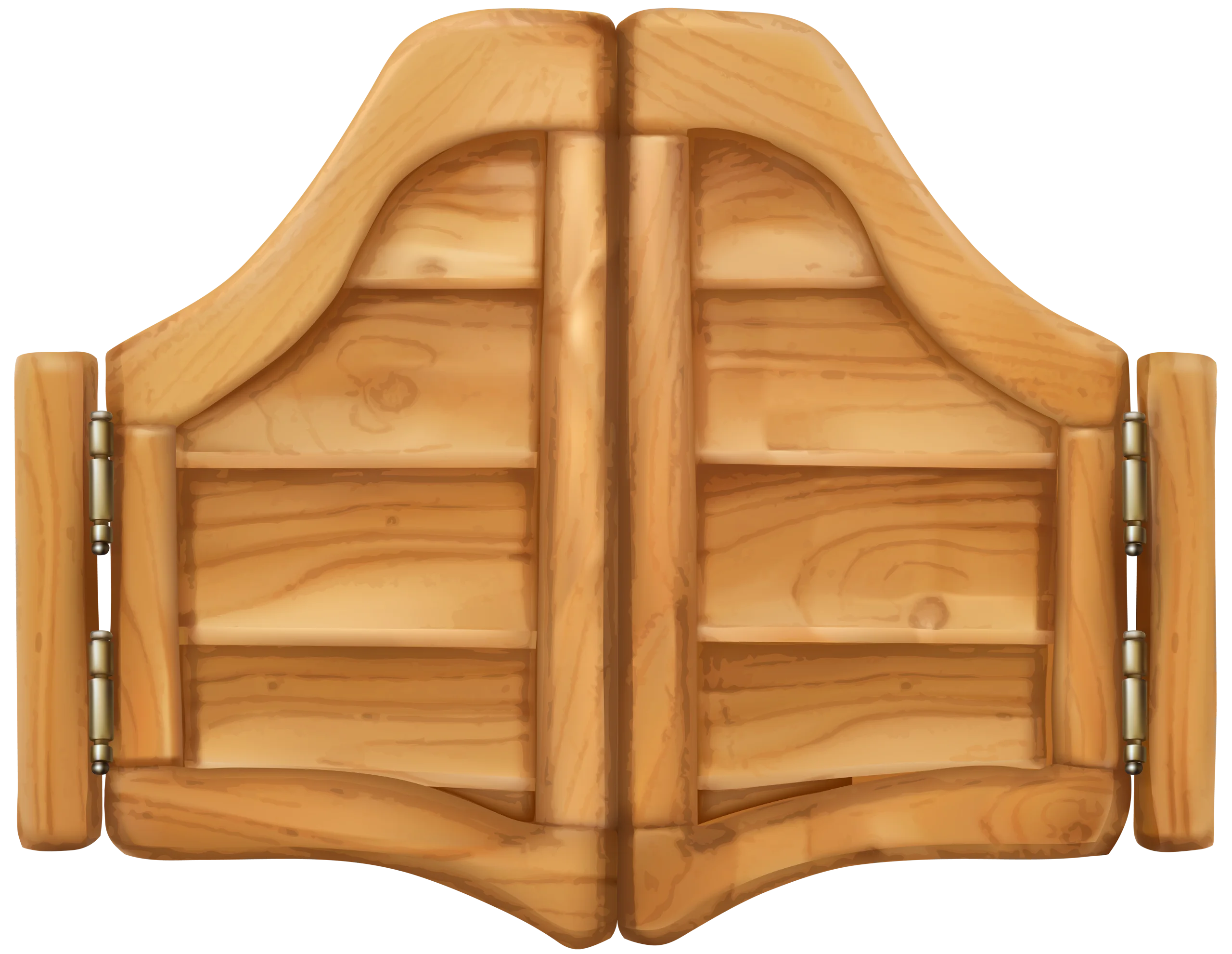 Rustic Wooden Western Saloon Doors Classic Vintage Style Clipart