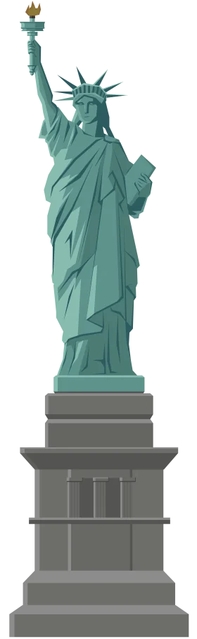 Statue of Liberty Iconic American Symbol Landmark Clipart Design