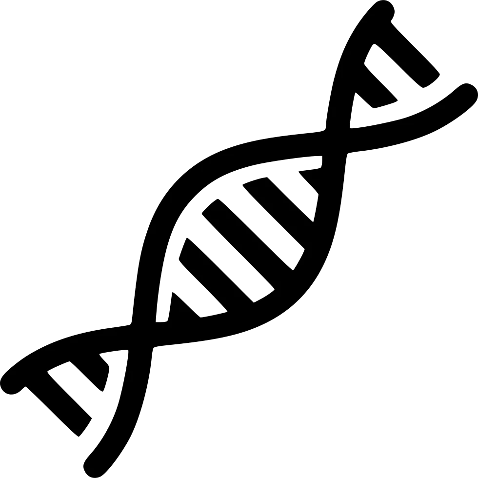 Stylized Double Helix DNA Molecule Scientific Clipart Vector Illustration