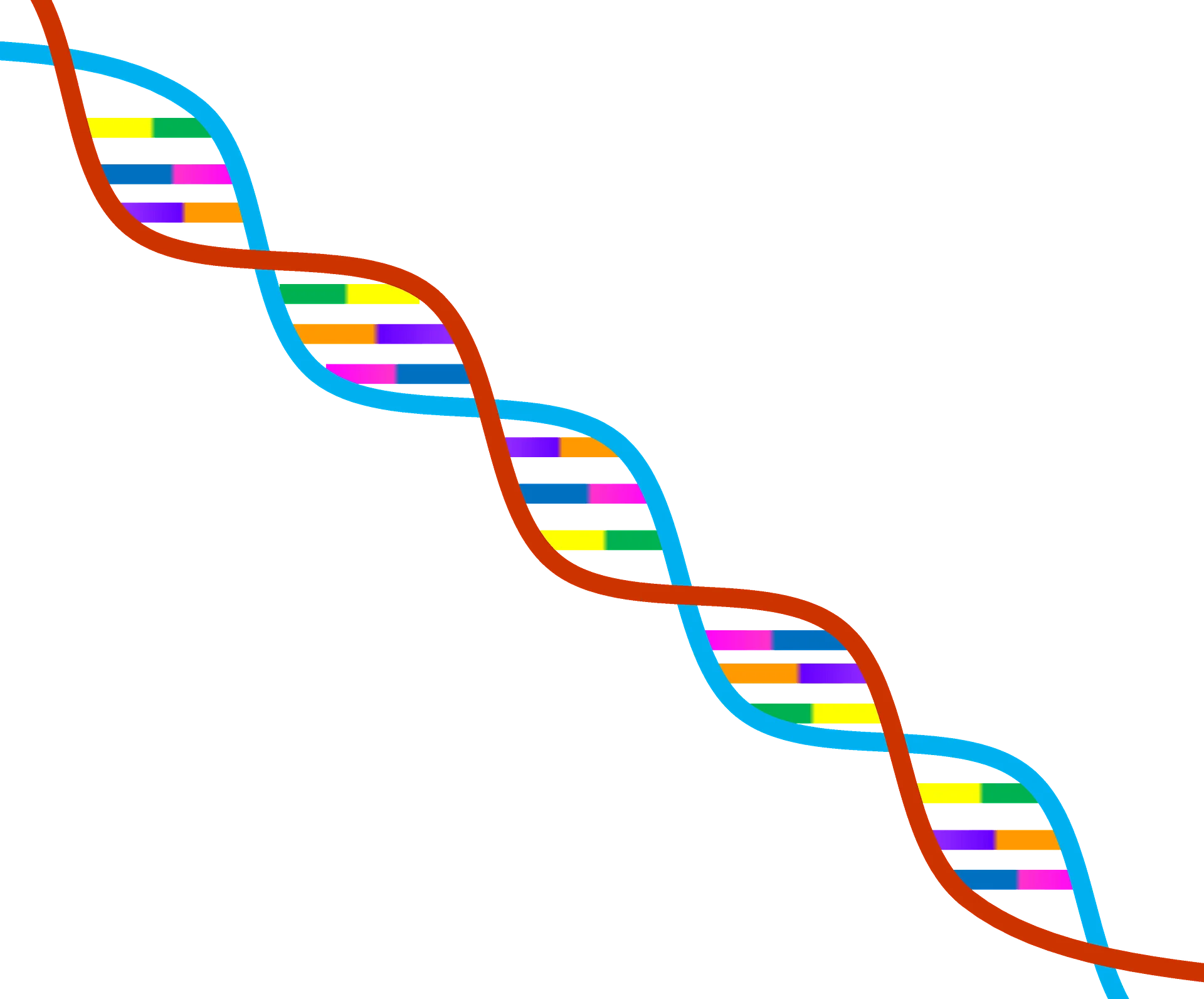 Stylized Double Helix DNA Strand Molecular Biology Genetic Clipart Illustration