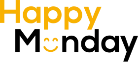 Cheerful Monday Motivation Clipart Design with Playful Smiley Face Typography