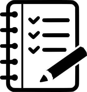 Comprehensive Task Management Notebook Checklist Clipart Icon Design