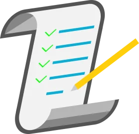 Elegant Minimalist Checklist Clipart with Checkmarks and Pencil