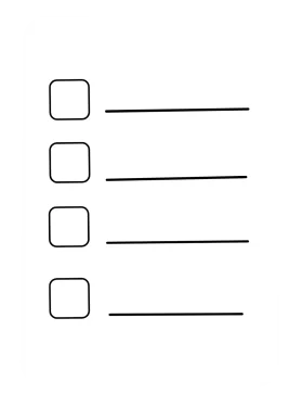 Minimalist Blank Checklist Clipart for Simple Task Organization and Planning