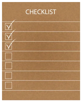 Minimalist Brown Kraft Paper Checklist Clipart with Checkboxes