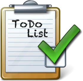 Professional Clipboard Todo List Checklist Clipart Icon with Green Checkmark