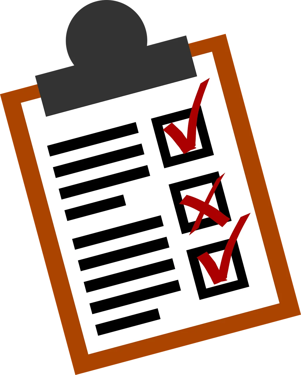 Professional Productivity Checklist Clipart - Task Management Visual Symbol