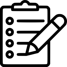 Simple Minimalist Checklist and Pencil Outline Clipart for Task Management