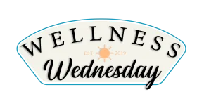 Wellness Wednesday Elegant Pastel Serif Typography Clipart Design