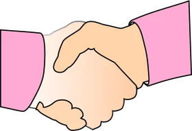 Professional Business Agreement Handshake Clipart Illustration