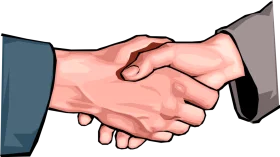 Professional Business Agreement Handshake Clipart Illustration of Corporate Partnership