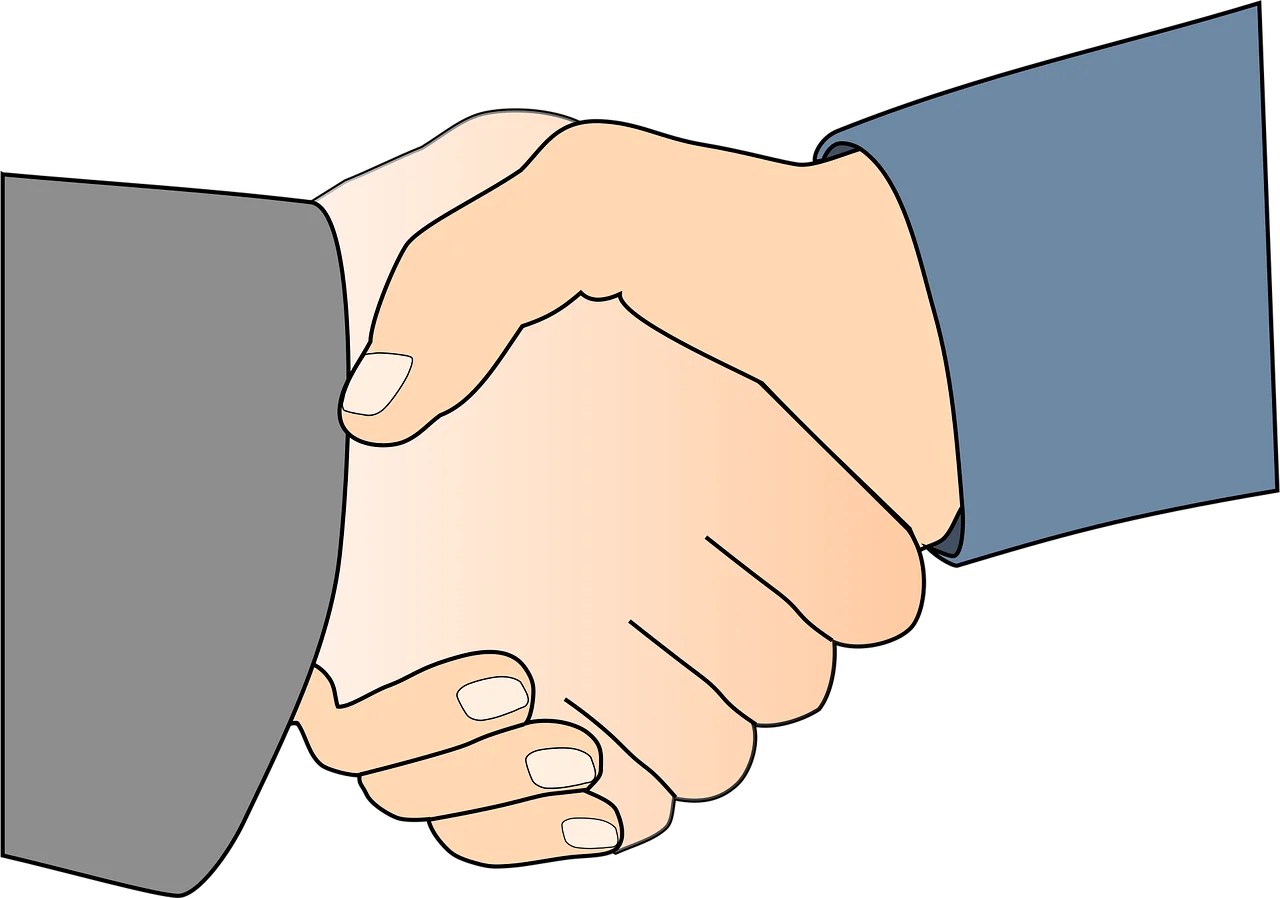 Professional Business Agreement Handshake Clipart Illustration of Partnership