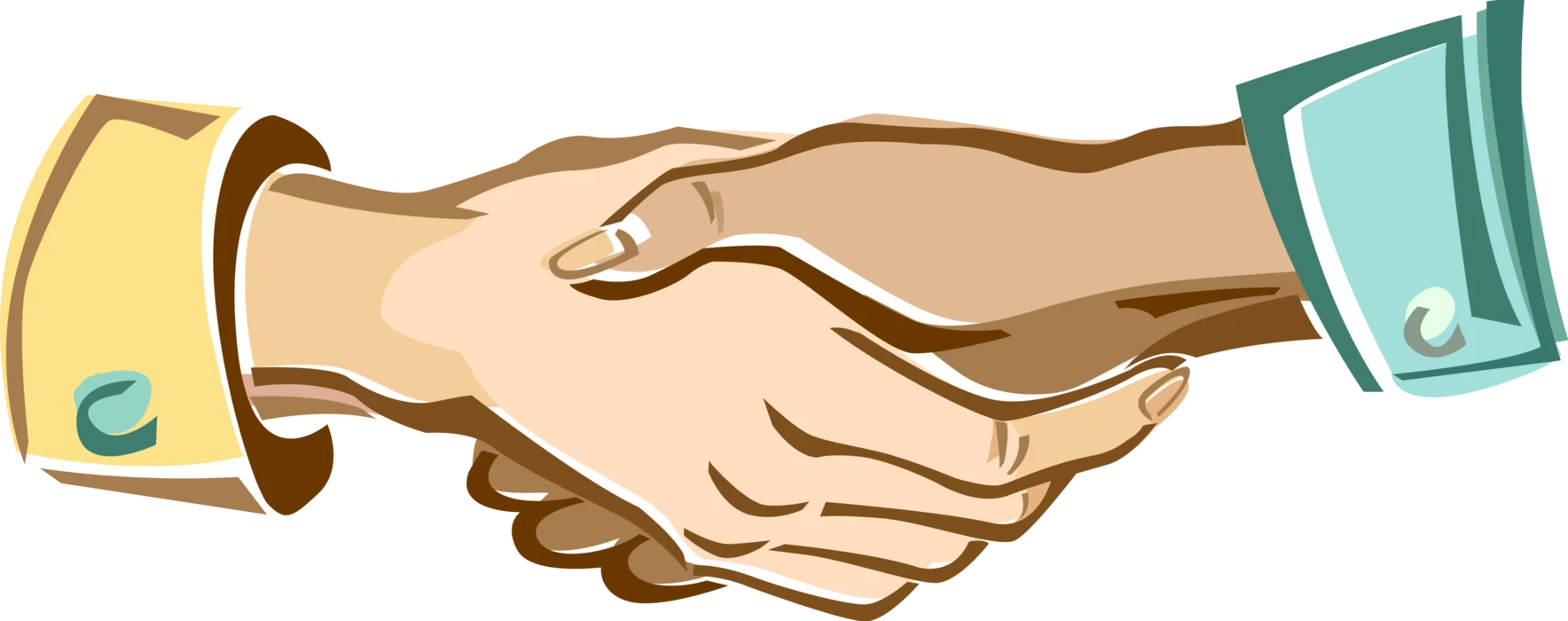 Professional Business Agreement Handshake Illustration Clipart - Symbolic Collaboration Gesture