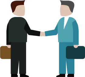 Professional Business Handshake Clipart - Corporate Agreement Illustration