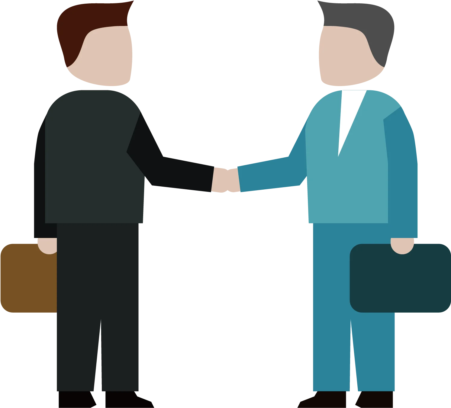 Professional Business Handshake Clipart - Corporate Agreement Illustration