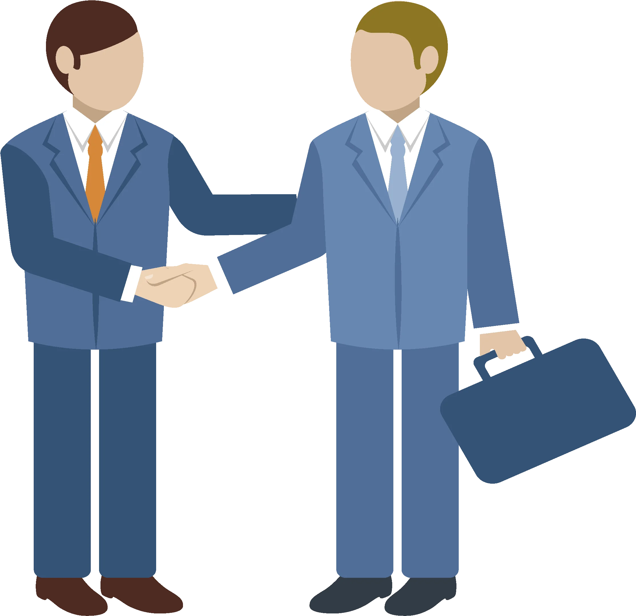 Professional Business Handshake Clipart Illustration of Corporate Agreement