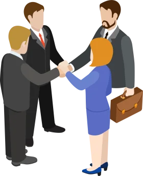 Professional Business Handshake Clipart Illustration of Corporate Interaction
