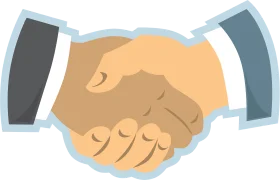 Professional Business Partnership Handshake Clipart Design Symbolizing Agreement