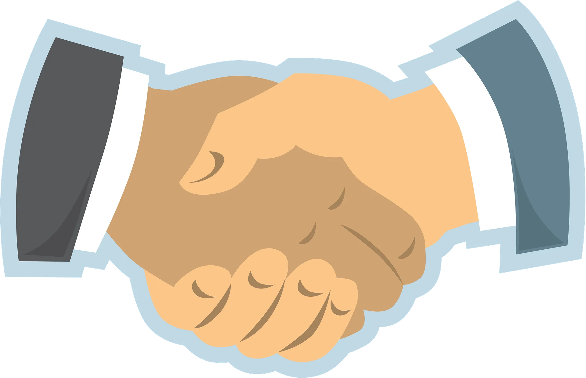Professional Business Partnership Handshake Clipart Design Symbolizing Agreement