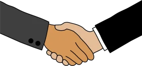 Professional Business Partnership Handshake Minimalist Clipart Illustration