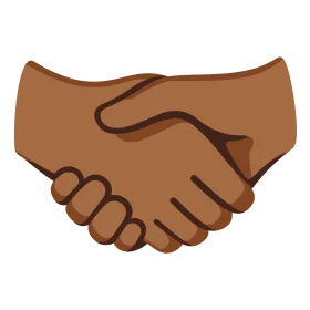 Warm Brown Handshake Clipart Symbolizing Unity and Cooperation