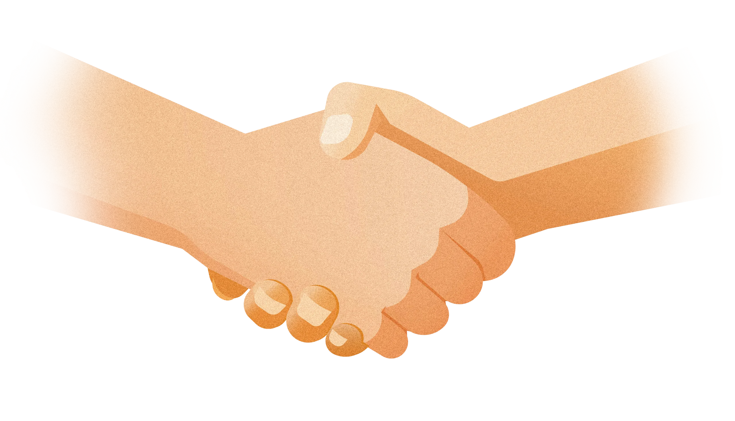 Warm Professional Partnership Handshake Clipart Illustration of Trust and Agreement