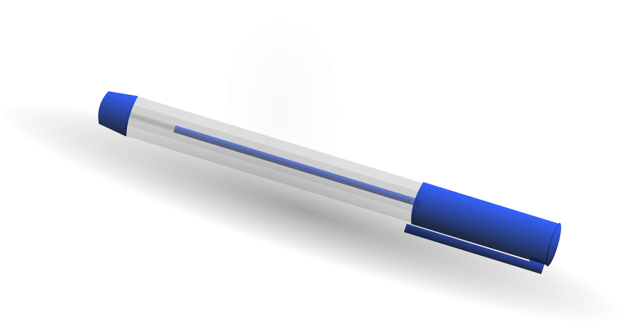 Blue and White Cylindrical Marker Clipart Design with Sleek Aesthetic