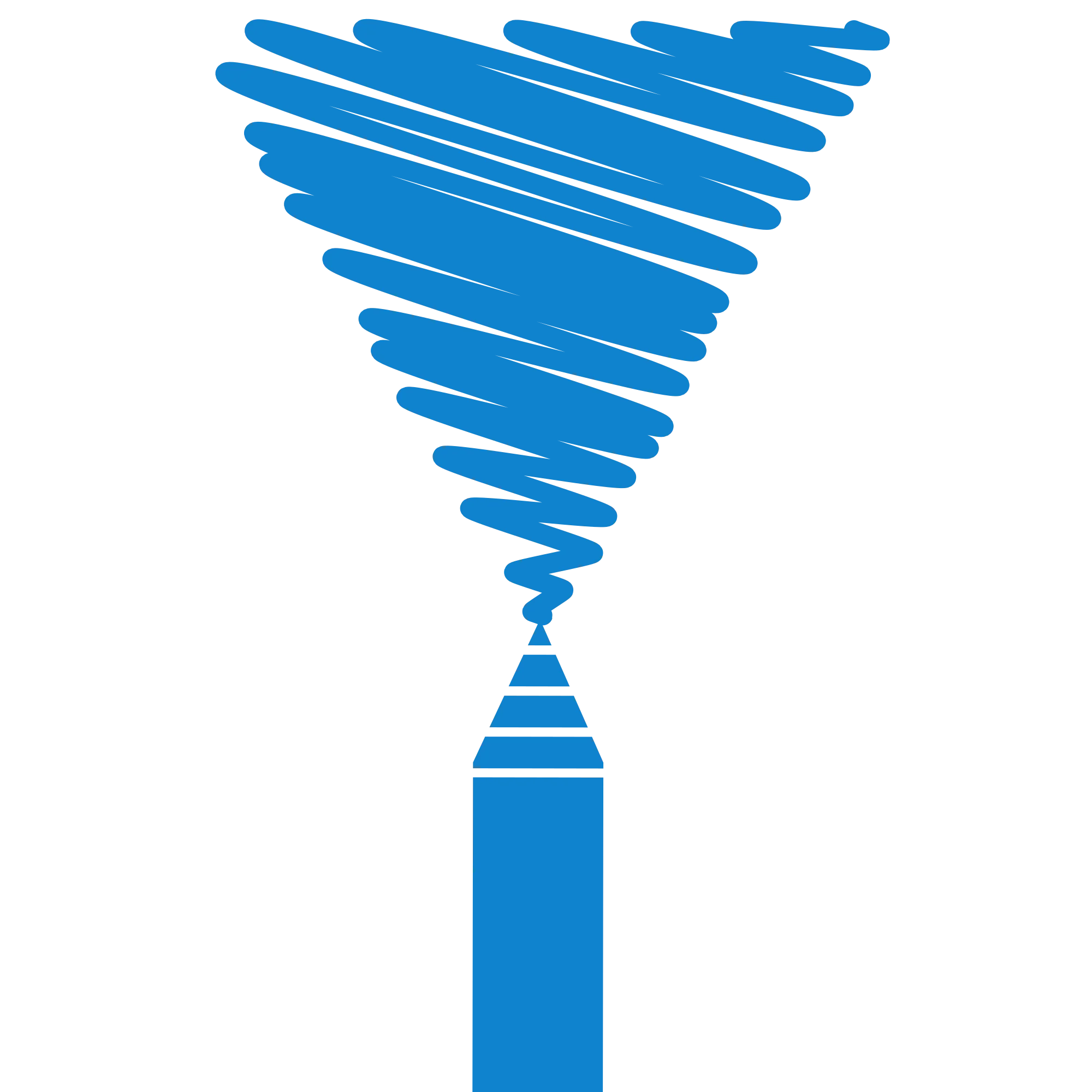 Dynamic Blue Swirling Marker Clipart Design with Spiraling Artistic Essence