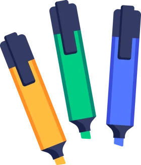 Professional Highlighter Marker Clipart Collection in Bold Modern Design