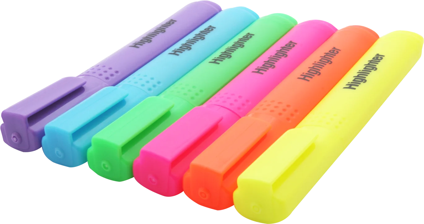 Rainbow Colorful Marker Clipart Collection - Bright Stationery Illustration