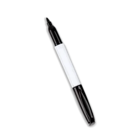 Sleek Black and White Two-Tone Professional Marker Clipart Design