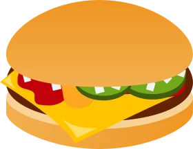Classic Cheeseburger Clipart: A Deliciously Simplified Graphic Representation