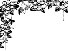 Elegant Black and White Floral Clipart with Delicate Botanical Line Art Design