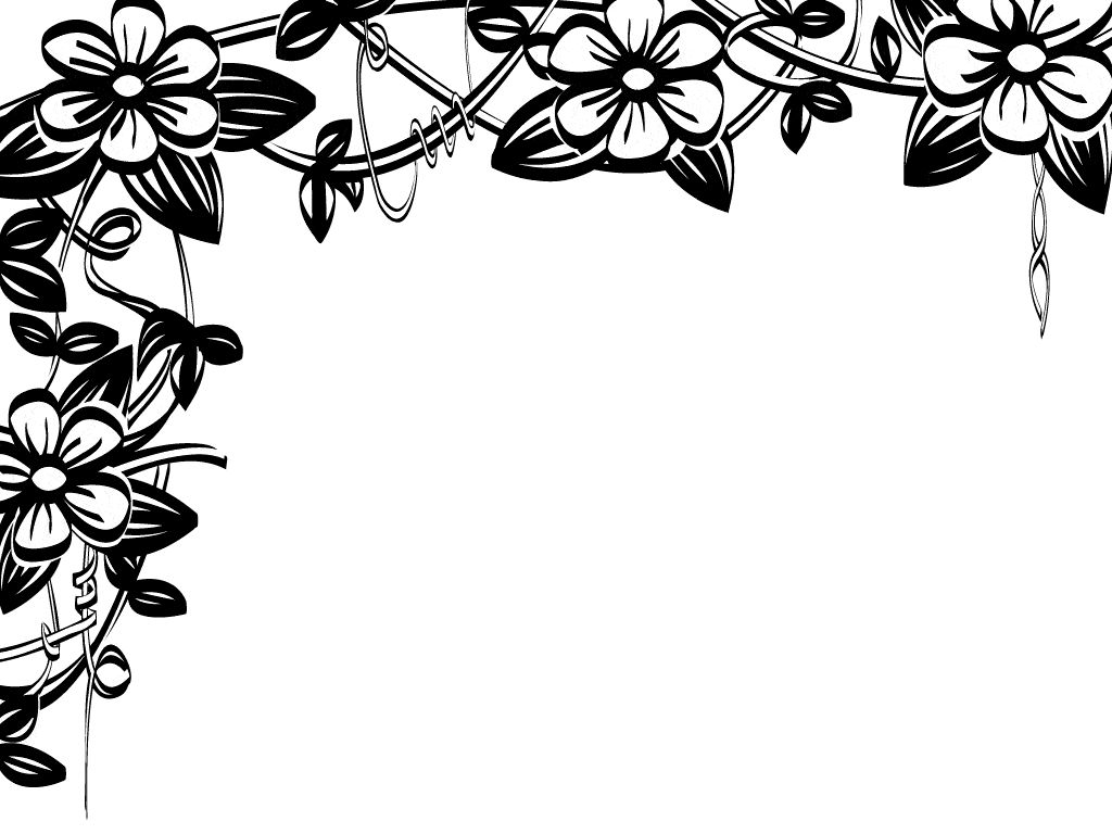 Elegant Black and White Floral Clipart with Delicate Botanical Line Art Design