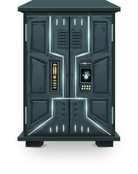Futuristic Spaceship Airlock Door Clipart - Sci-Fi Metallic Entrance Design