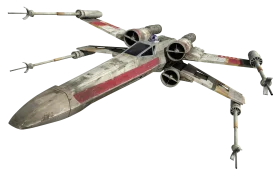 Star Wars Iconic X-Wing Starfighter Classic Science Fiction Spaceship Clipart Design