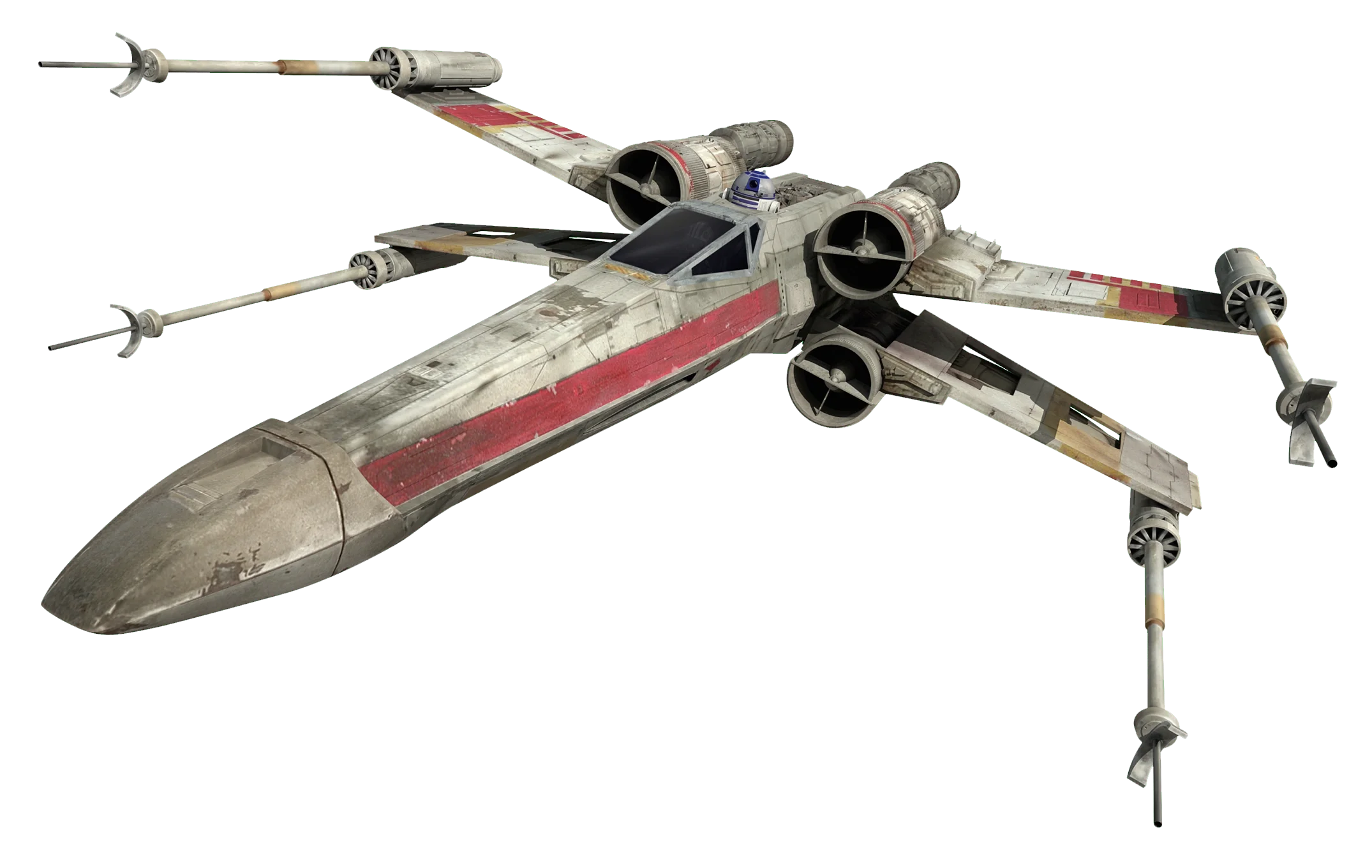 Star Wars Iconic X-Wing Starfighter Classic Science Fiction Spaceship Clipart Design