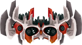 Symmetrical Sci-Fi Spaceship Exterior Clipart with Mechanical Angular Design