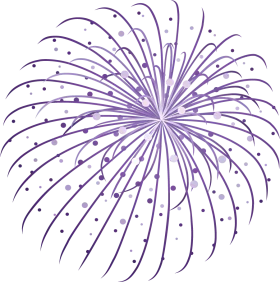 Elegant Purple Firework Clipart Design with Radiant Starburst Pattern