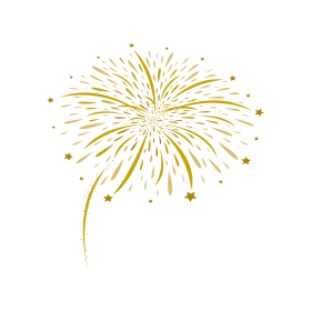 Golden Radiant Firework Burst Clipart: Sparkling Celebration Graphic Design Element