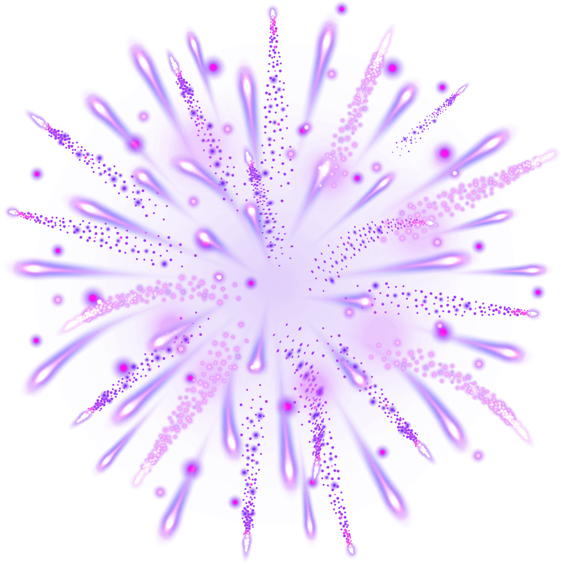 Luminous Purple Starburst Firework Clipart Explosion of Radiant Sparkles